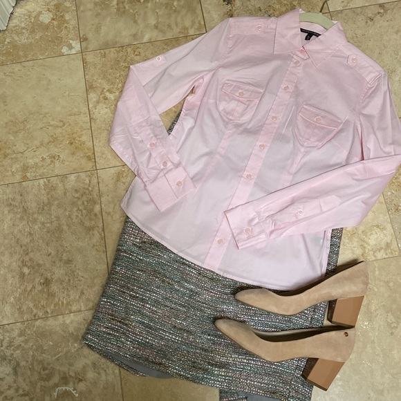 Victoria's Secret Tops - Victoria’s Secret Tailored Blouse Pink - Small